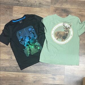 New Mix Black and Green Kids Graphic Tees